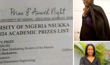 UNN Awards 75k to Overall Best Graduating Students