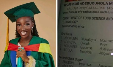 Mopelola Ibitola Emerges as Top Graduate in Food Science and Technology at Federal University of Agriculture, Akure