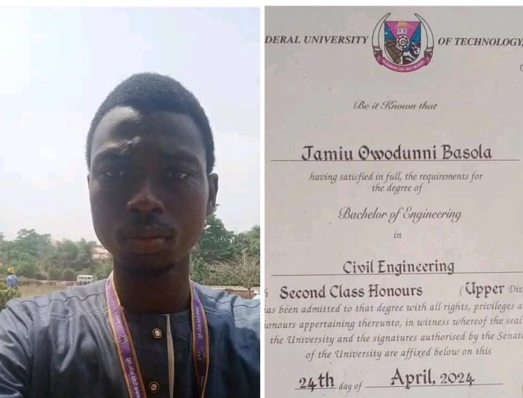 FUTAFUTA Graduate Basola Jamiu Owodunni Faces Admission Controversy, JAMB  Claimed That His Admission Is Fake After Graduation