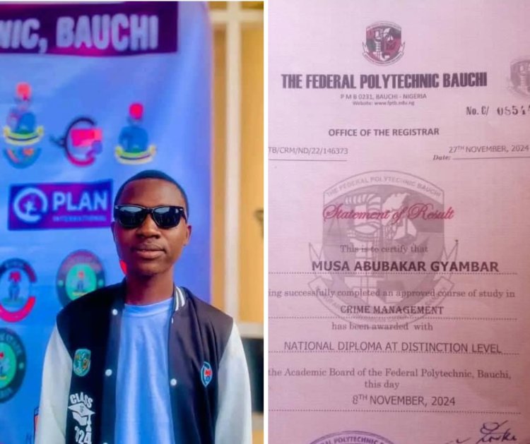 Musa Abubakar Gyambar Earns Distinction in Crime Management
