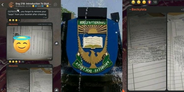 UNILORIN Student Exposed for Exam Malpractice After Forgetting ‘Expo’ Inside Script