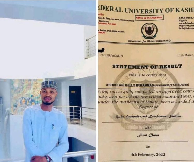 Muhammad Bello Achieves First Class Honours at Federal University of Kashere