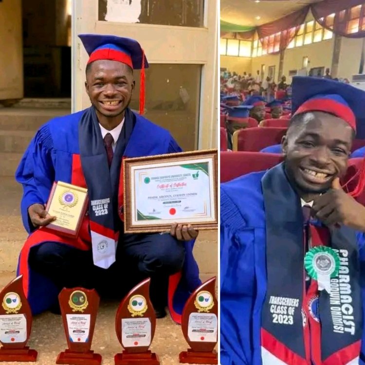 UDUS Pharmacy Graduate Onimisi Abiodun Godwin Emerges as Top Student with First-Class Honors