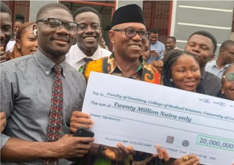 Peter Obi Donates N20m to Save UNICAL Dental Students from Expulsion