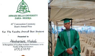 ABU Graduate Mahdi Abuhuraira Emerges Best Graduating Student with Stellar CGPA