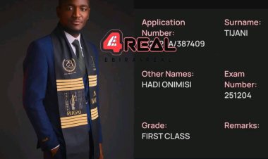 Ebira Born Tijani Hadi Onimisi Achieves First Class at Nigerian Law School