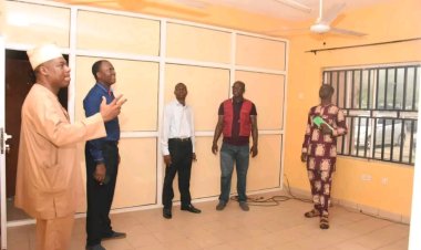 FUNAAB VC Assesses Progress of DACIS Office Remodelling