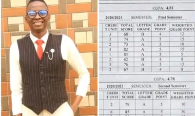 Ayuba Emmanuel Emerges as Best Graduating Student with Exceptional CGPA at FUWUKARI