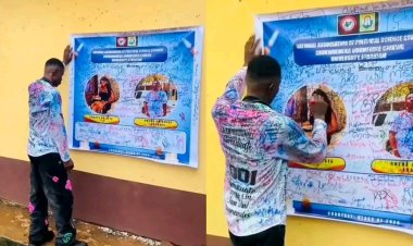 COOU Graduate Pays Tribute to Late Final-Year Coursemates During Sign-Out