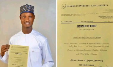 Bayero University Graduate Aminu Mubarak Achieves First Class Honours in Education