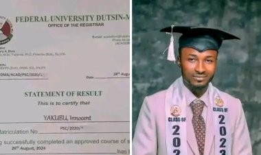 Outstanding Academic Yakubu Innocent Graduates with First Class Honours