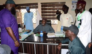 NANS President visit Fed poly Damaturu, commends Rector for improving Students' welfare