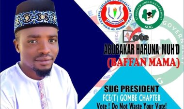 Abubakar Haruna Muhammad Elected as New Students Union Leader at FCE (T) Gombe