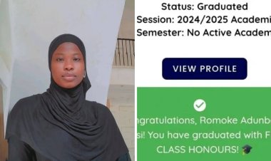 Romoke Lasisi Achieves First Class Honours in Mathematics