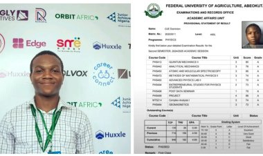 Dominion Oje Achieves First Class Honours in Physics at FUNAAB