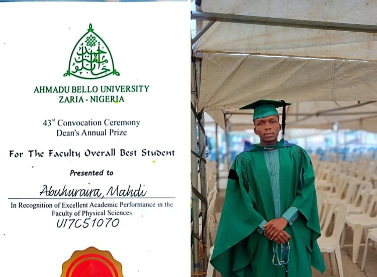 ABU Graduate Mahdi Abuhuraira Emerges Best Graduating Student with Stellar CGPA