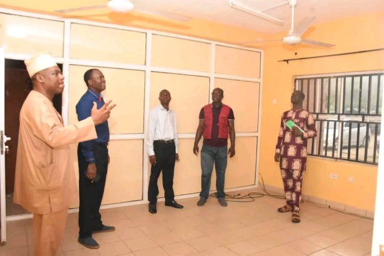 FUNAAB VC Assesses Progress of DACIS Office Remodelling
