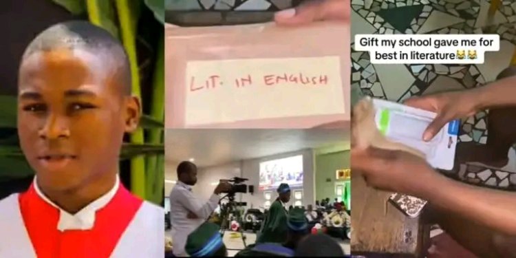 Top Literature Student Receives Torchlight as Award, Sparking Mixed Reactions Online