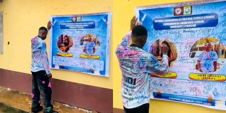 COOU Graduate Pays Tribute to Late Final-Year Coursemates During Sign-Out