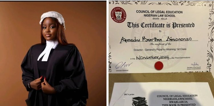 Martha Amedu Emerges as Top Performer in 2024 Nigerian Law School Bar Finals