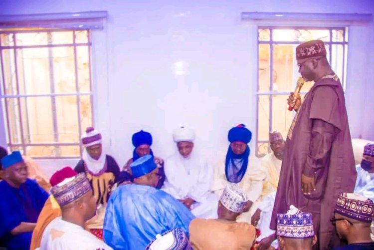 Gombe State University Management Pays Condolence Visit to the Emir of Gombe and Family of Late Dan Makayon Gombe