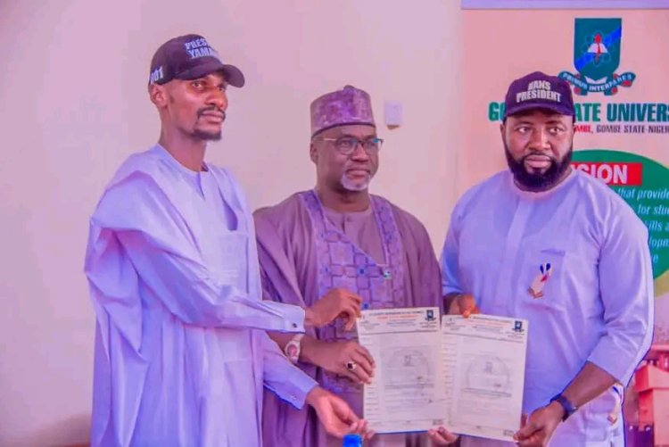 NANS President Visits Gombe State University, Passes Vote of Confidence on Acting Vice-Chancellor