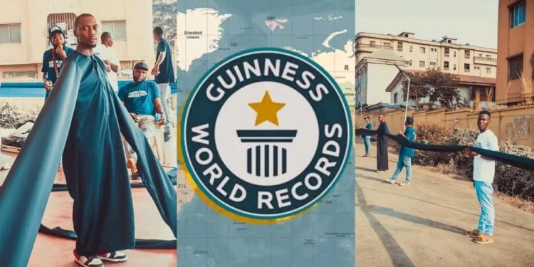Nigerian Student Breaks Guinness World Record with 50-Metre Robe Sleeves