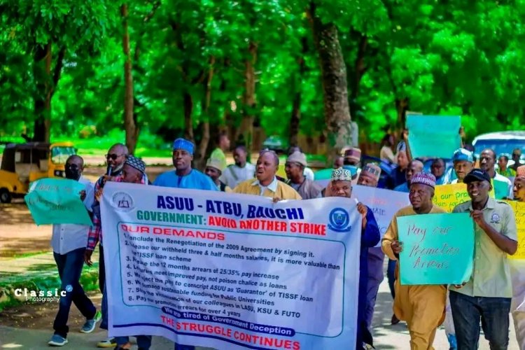 ASUU ATBU Bauchi Branch Stages Peaceful Protest