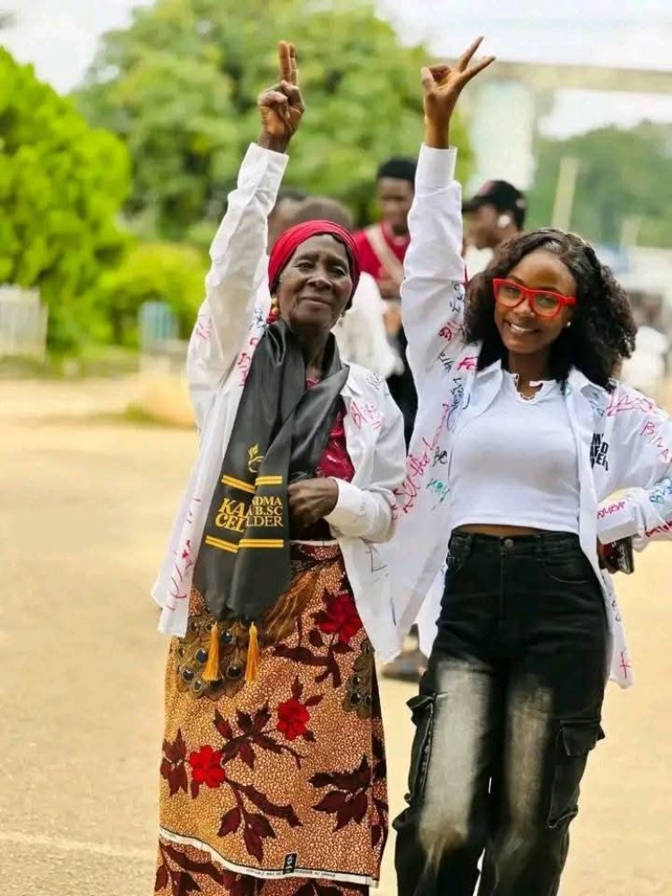 Reactions as Grandmother Celebrated Her Granddaughter Graduation at UNIJOS