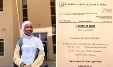 Bayero University Graduate Nana Hauwa Aliyu Achieves Academic Excellence with First Class Honours in Forestry and Wildlife