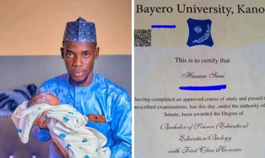 Hassan Sani Achieves First-Class Honours in Education/Biology from Bayero University Kano