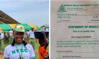 Meet Regina Osiomon Who Achieves Academic Excellence with First Class Honours at Ahmadu Bello University