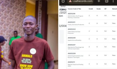 Federal University of Kashere Graduate Achieves Academic Excellence With First-Class honors in Animal Science