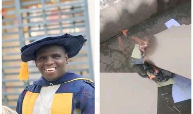 Graduate Sets Degree Certificate on Fire Due to Frustration Upon Seeing Singer Rarara Awarded a Doctorate of Honour