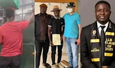 Former Viral Hawker Becomes Lawyer, Thanks Obi Cubana and Others for Changing His Life