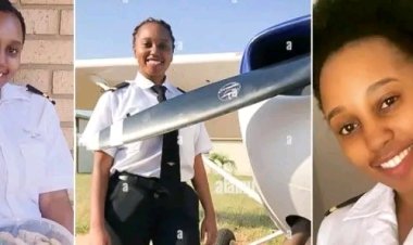Young African Lady Whose Mother Sold Biscuits to Fund Her Dreams Finally Becomes a Pilot