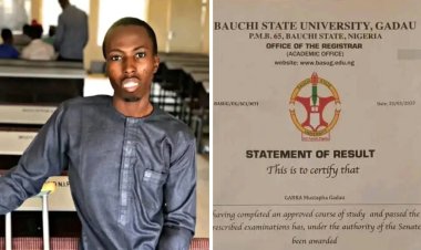 Meet Mustapha Garba Gadau, a physically challenged individual who graduated with a First Class in Mathematics From BASUG