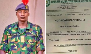 UMYU First Class Graduate Ibrahim Nasir Excels at Nigerian Defence Academy