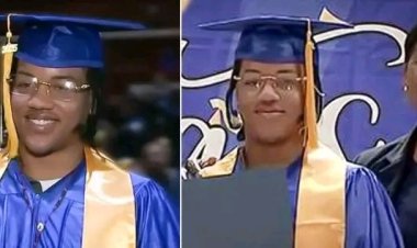 Young African-American Boy Graduates as US Prison Valedictorian