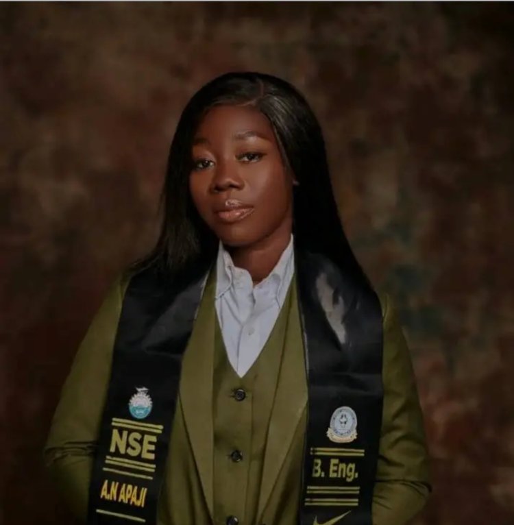 Nanyoa Alfred Apaji Emerges Best Graduating Female Student in Engineering at Taraba State University