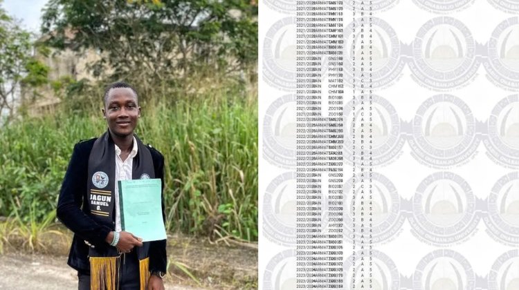 Olabisi Onabanjo University Graduate Samuel Oyindamola Achieves Academic Excellence With First-class Honors In Zoology