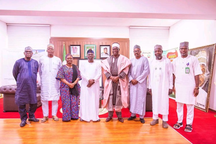 Ptil Madagali Leads Delegation to Governor Fintiri, Seeks Support for MAUTECH College of Medical Sciences