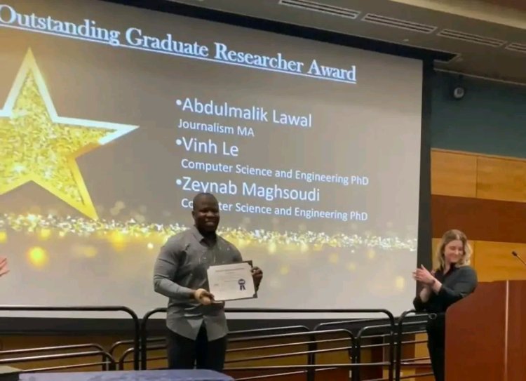 Nigerian Student Wins 2025 Outstanding Graduate Researcher Award in the U.S
