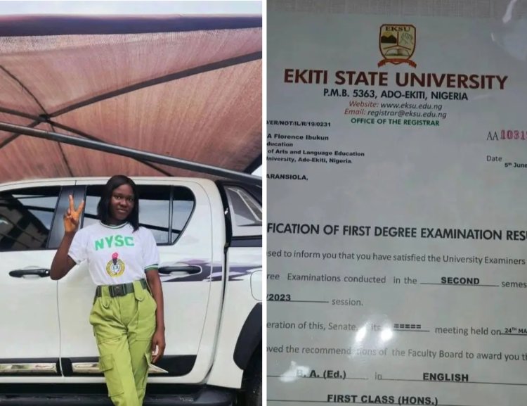 Ekiti State University Graduate Aransiola Ibukun Achieves Academic Excellence with First Class Honours in English Language