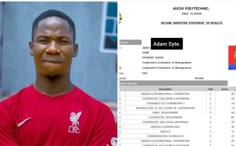 Auchi Polytechnic Congratulates Best Graduating Student, Ofureku David Saiki