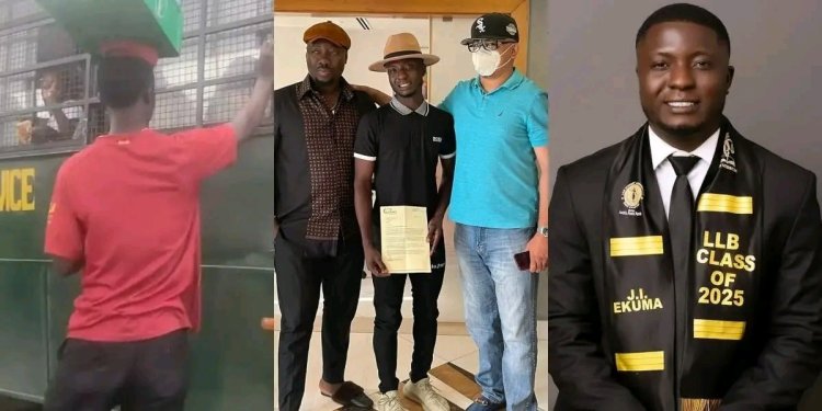 Former Viral Hawker Becomes Lawyer, Thanks Obi Cubana and Others for Changing His Life