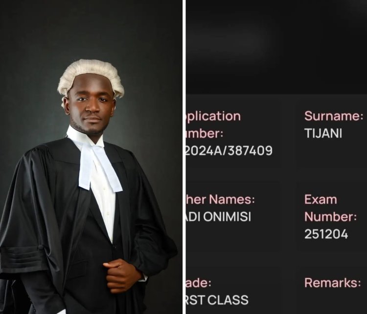 Meet Hadi Tijjani Onimisi, A Distinguished Law Graduate with First Class Honours from the Nigerian Law School
