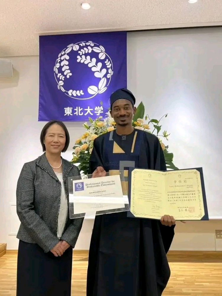 Nasarawa Son, Mohammed Isah, Bags PhD in Environmental Studies from Tohoku University, Japan