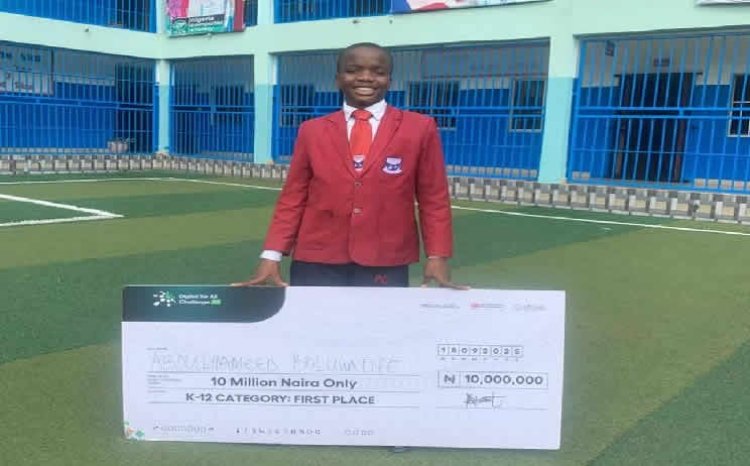 Brilliant 12-Year-Old Abdulhameed Ibrahim Wins ₦10m After Beating 15,000 Contestants in National IT Contest
