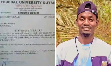 Auwalu Abdullahi Achieves First-Class Degree in BSc. Zoology from Federal University Dutse